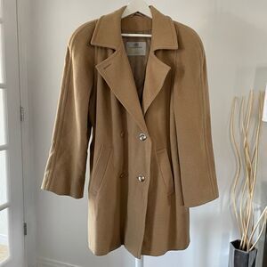 Vintage Aquascutum Double breasted wool and cashmere  camel coat